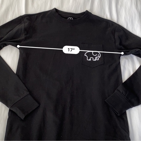 IVORY ELLA Pumpkin Elephant Long Sleeve Shirt Black Womens XS organic cotton EUC - Picture 7 of 7